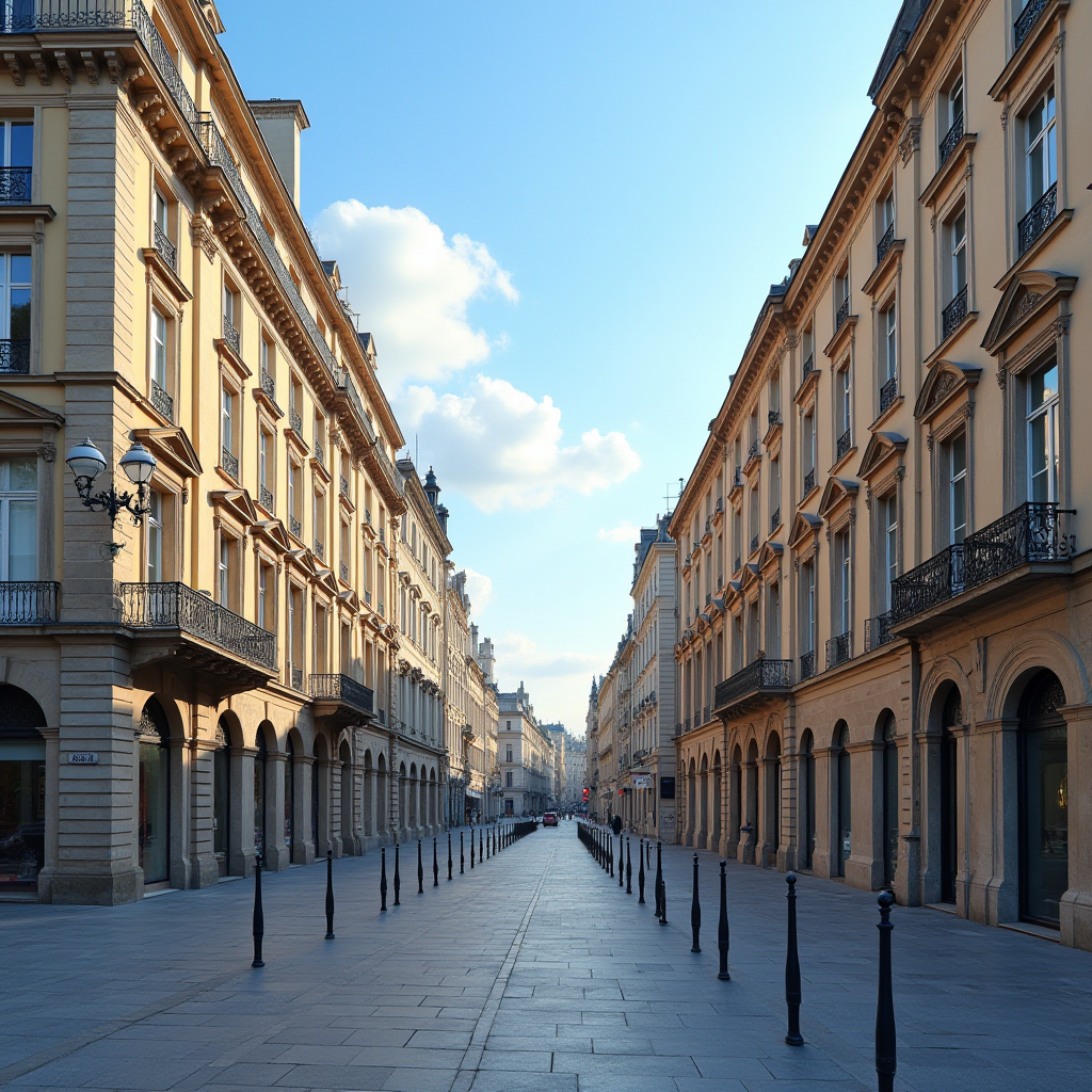 an image of an empty european city